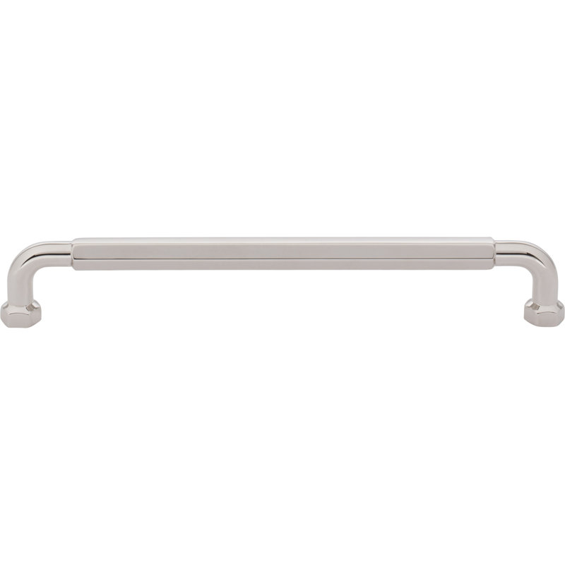Dustin Bar Pull, Polished Nickel, 7 9/16" Center To Center