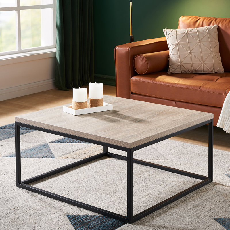 Tables basses robustes en MDF et en acier, décor industriel moderne pour la maison