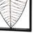 Metal Leaf Black Wall Decor with Black Frame