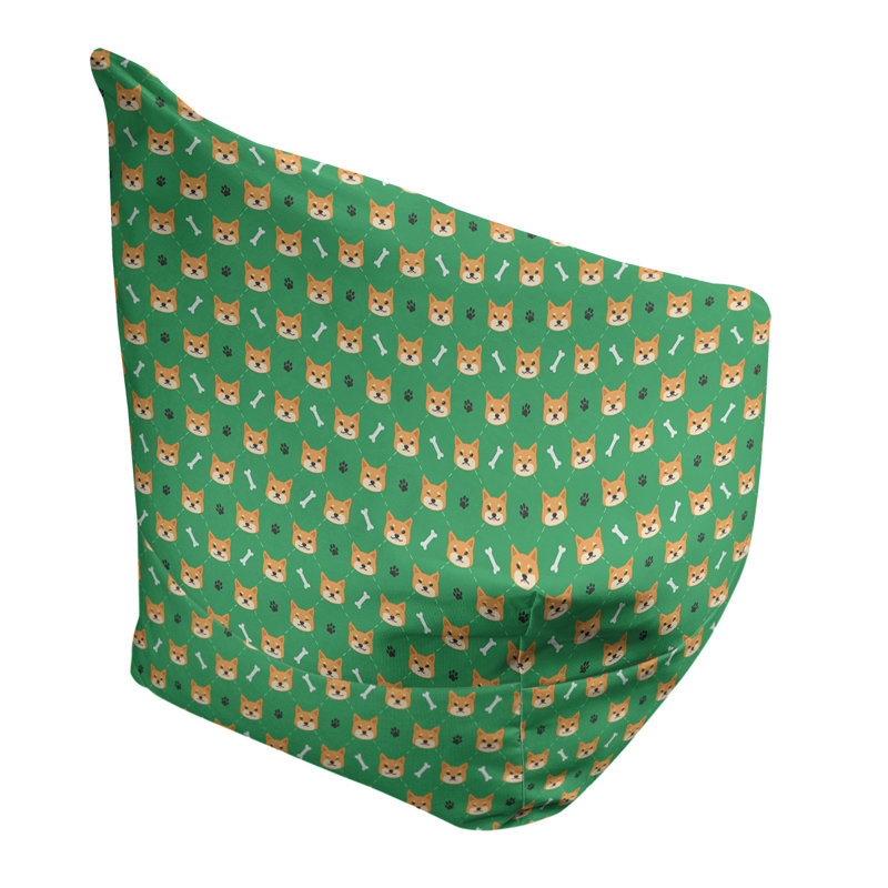 Leffel Bean Bag, Bean Bag Chair, 27" H x 30" W x 25" D, Sea Green