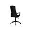 Chaise de bureau ergonomique avec hauteur réglable, pivotante et tissu noir pour le travail professionnel, caractéristiques de conception contemporaine, travail de bureau en métal