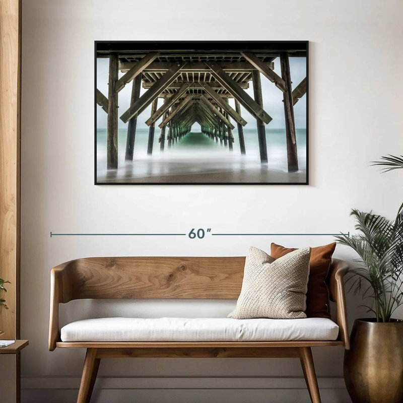 Jetée en cristal Wrightsville, Cadre flottant noir, 40 po x 27 po
