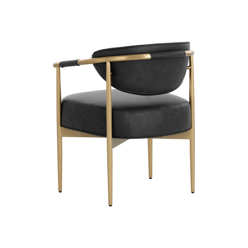 Fedoro Upholstered Arm Chair, Black