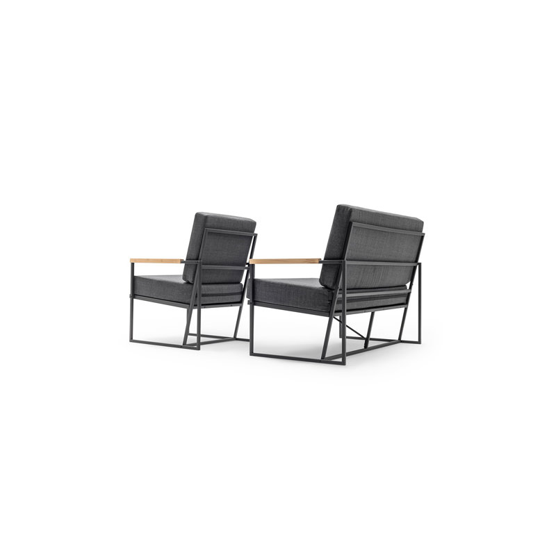 Anibella Rectangle Aluminum Loveseat