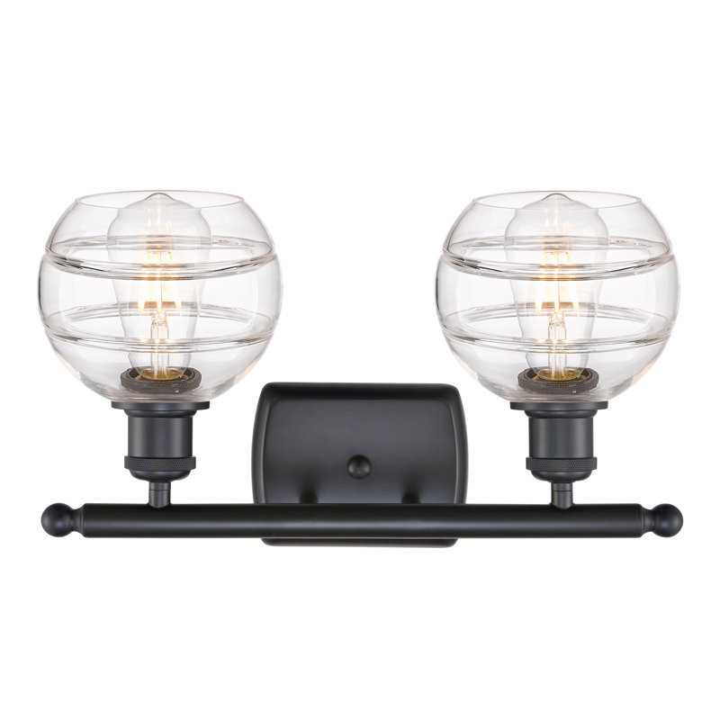 Natick 2 - Light Dimmable Vanity Light, Clear, Matte Black