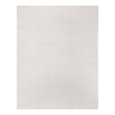 Marrick Tonee Plush Polyester Shag Indoor Area Rug, Solid Cream – Living Room & Bedroom Soft Comfort - Cream