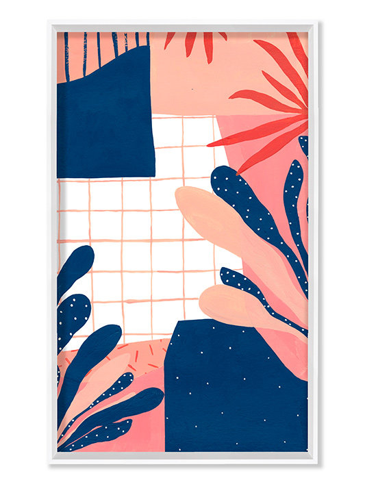 Pink Jungle 3 Print by Marie Lawyer