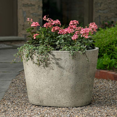 Pot de fleurs ovale effilé