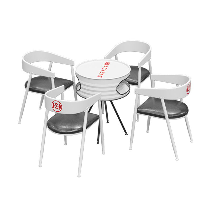 Ensemble de salle à manger rond 23,3 po Lukshya, Blanc