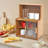18" Modern Bamboo Brown Kitchen Storage Cabinet With Sliding Doors-495515384