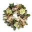 29" Magnolia Leaf Wreath With Assorted Hydrangeas, Heather And Ribbon