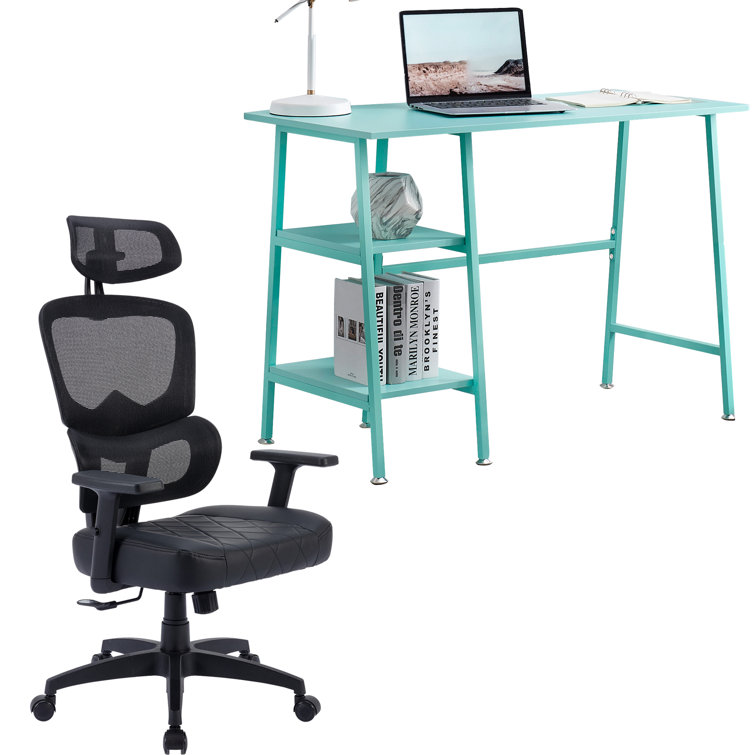 Metal Base Computer Desk