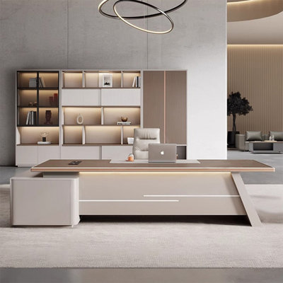 70.87"Modern luxury L-shaped executive desk