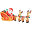LED Lighted Blow Up 7.9ft Christmas Inflatable Santa on Sleigh, Indoor Outdoor Garden Home Holiday Decoration, Santa Sleigh with Two Reindeer Design