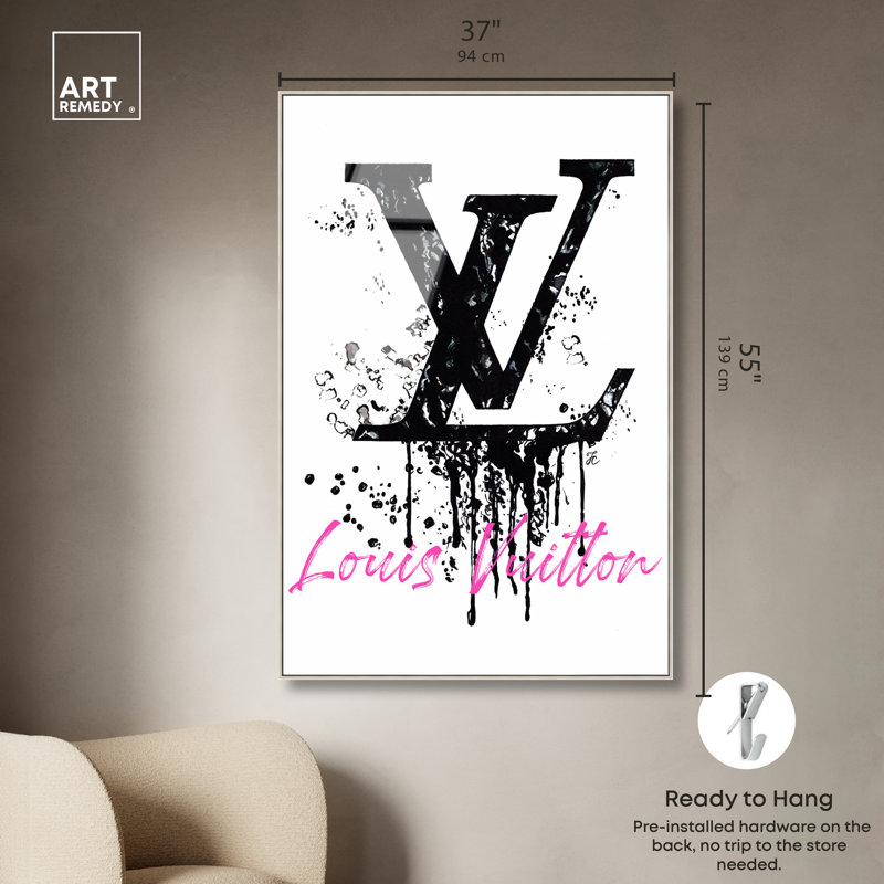 «Doll Memories - Louis Drip», art mural en verre acrylique ultrabrillant encadré par Art Remedy, cadre argenté, 36 x 54