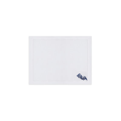Marine Motif Embroidered Linen Placemats