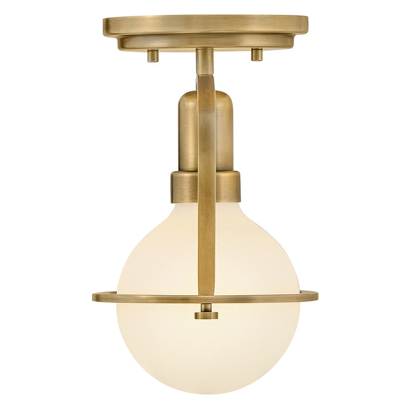 Somerset 1 - Light Semi Flush Mount, Heritage Brass