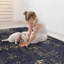 Tapis lavable à la machine en chenille noir antidérapant antidérapant 5 pi x 8 pi-129019753