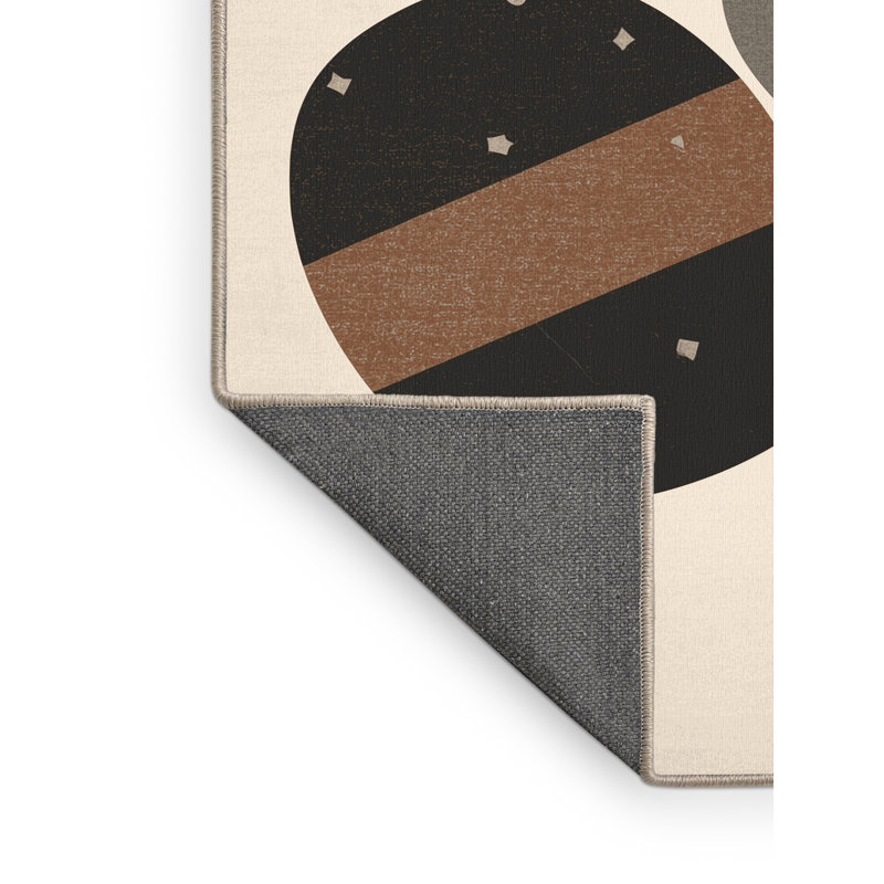 Tapis beige moelleux moelleux à motif géométrique en forme de cactus en forme de cactus, 8 x 12