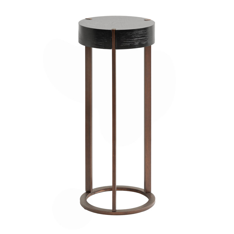 Round Wooden Drink Table