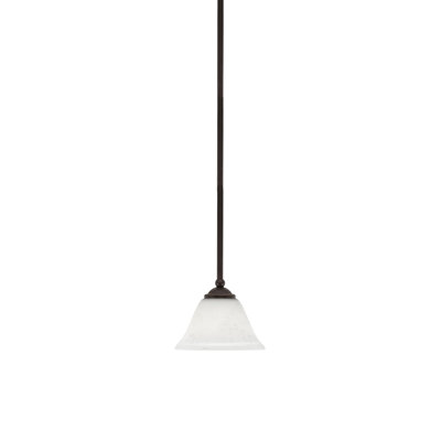 Mini-luminaire suspendu suspendu Zilo, fini granit foncé avec verre de 7 po