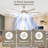 Modern 65" Crewe Standard LED Ceiling Fan with Remote Control and Glass Shade, 6 Aluminum Blades 