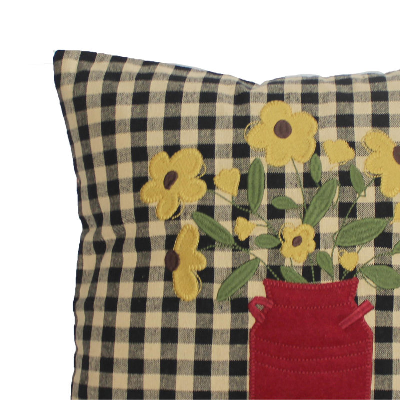  Coussin noir réversible en coton et muscade noir