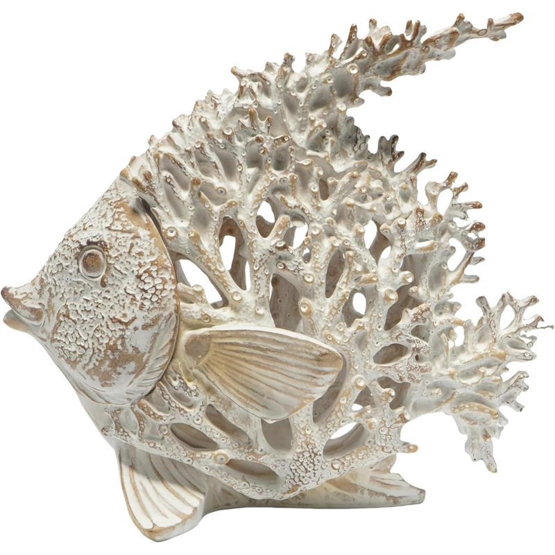 Statue de poisson-corail blanc