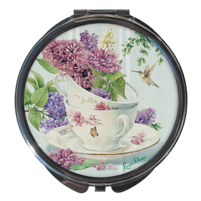 Boîte décorative ronde avec miroir Scent of Lilacs