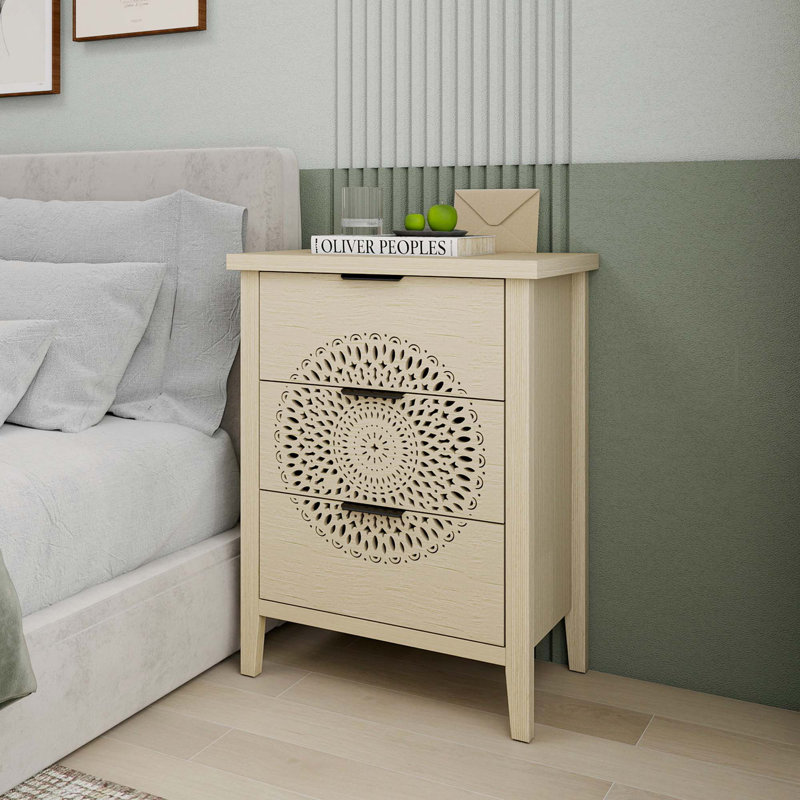 Commode 3 tiroirs Hollow-Carved