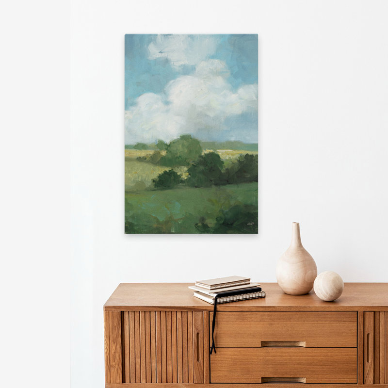 Blue And Fields Rolling Hills Art, 24" H x 16" W