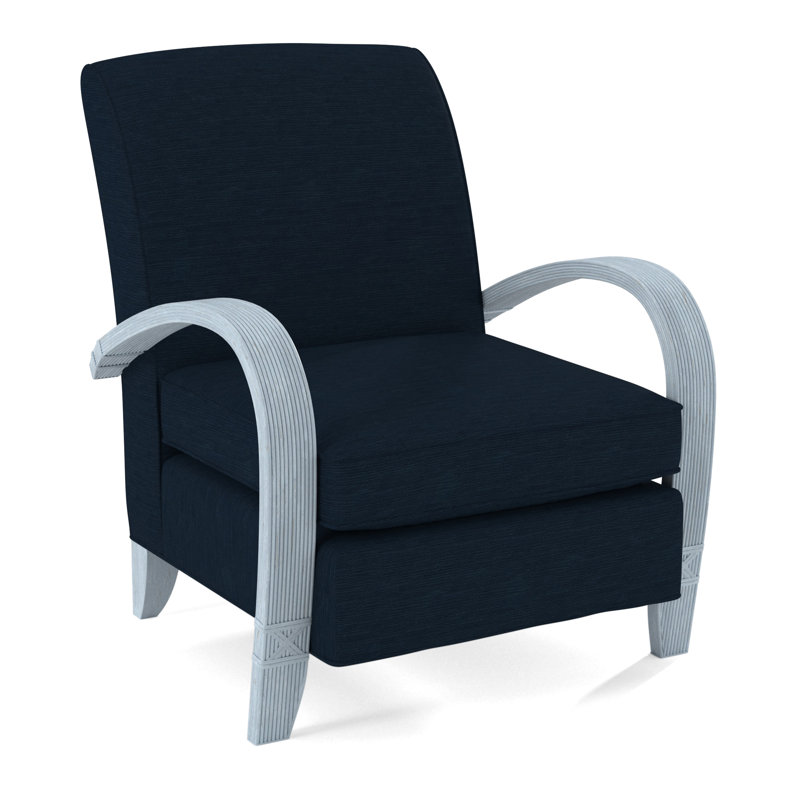 Vero Armchair, Green and Blue Stripe; 0252-54, Sea Glass