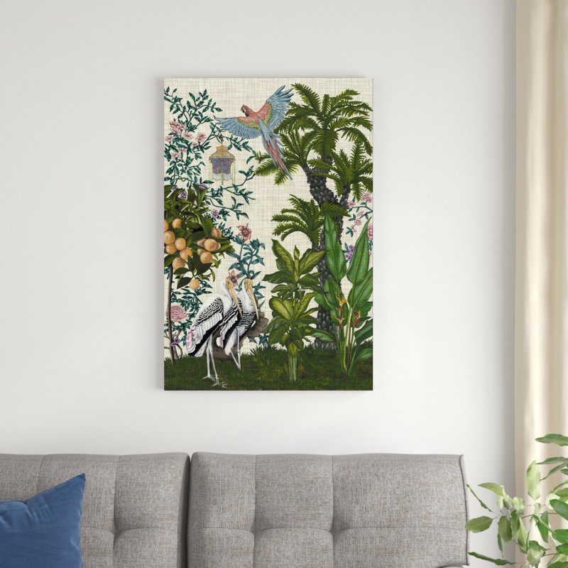 Paradis chinoiserie II, H 36 po x l 24 po x P 1,25 po