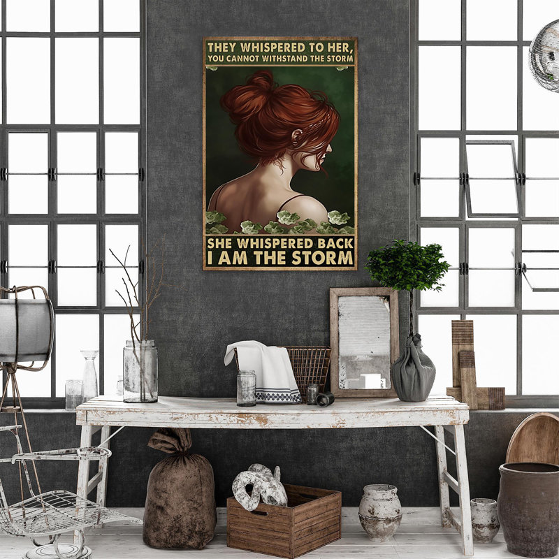 «Woman I Am the Storm», impression sur toile tendue, H 20 po x l 16 po x P 1,25 po