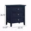 Table de chevet 3 tiroirs - Bleu minuit