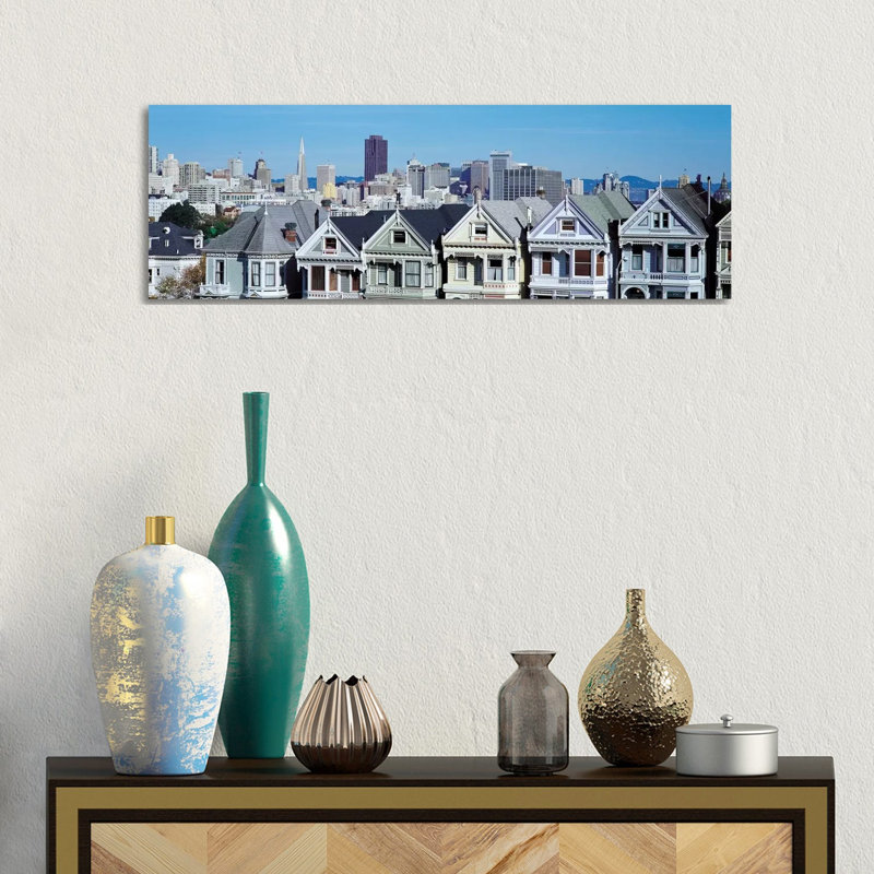 San Francisco Panoramic Skyline Cityscape - Wrapped Canvas Panoramic Print, 30.48 cm H x 91.44 cm W x 1.91 cm D