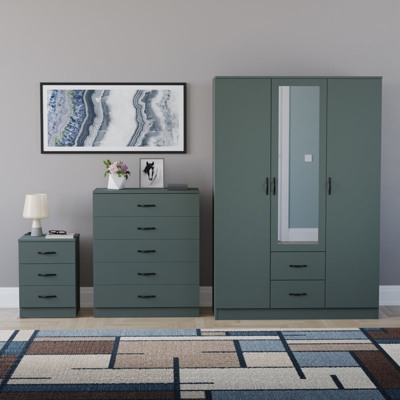 Maybery Piece Bedroom Set, Green