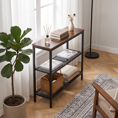 3-Tier Industrial Console Table