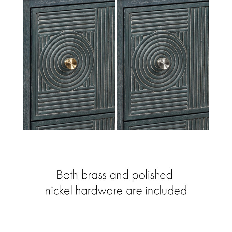 Santos 28" Center Single Bathroom Vanity with Vanity Top, Vintage Navy/Natural/Brushed Brass/Polished Nickel