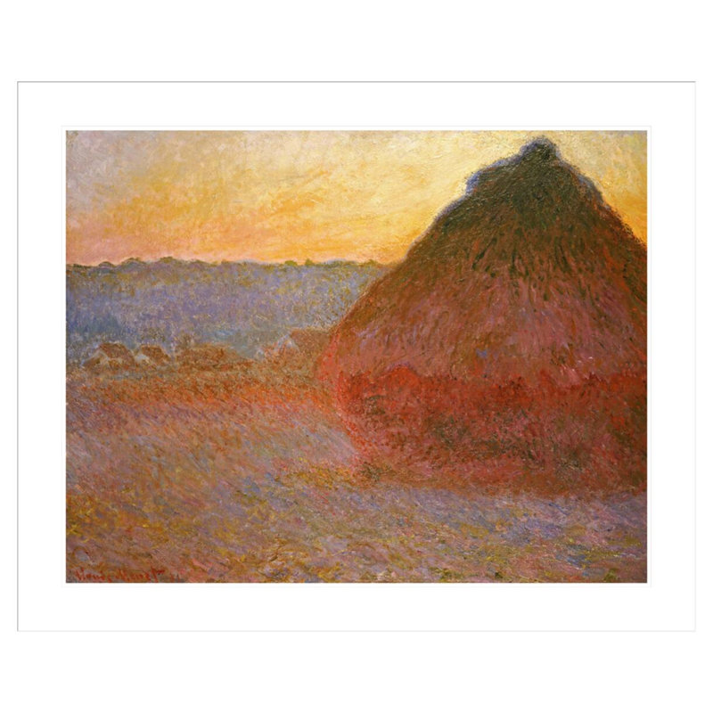 «Haystacks Impressions» par Claude Monet, impression giclée sur cadre, H 33,5 po x l 40,83 po