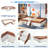Mishelle Upholstered Daybed with Fence and Stairs-1137170994