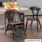 17.91" Nut-brown Solid back side Chair(Set of 2)
