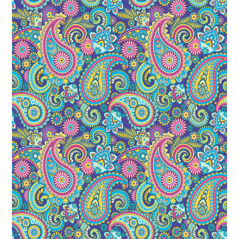 Traditional Paisley Duvet Cover, Twin Duvet Cover + 1 Standard Sham