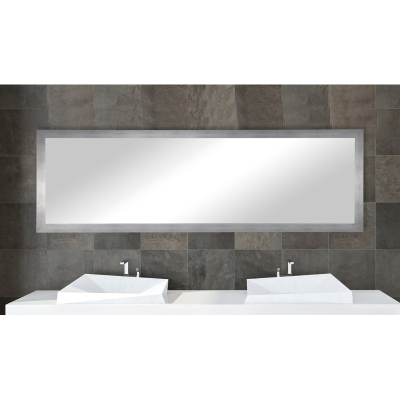 Miroir décoratif, 33 po x 78 po, Argenté mat