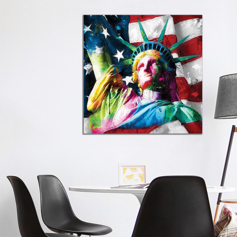 Liberty 1 Piece Wrapped Canvas Wall Art, 93.98 cm H x 93.98 cm W x 3.175 cm D