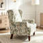 Chaise d'appoint moderne avec pieds en bois rétro, fauteuil rembourré confortable-129448658