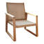 Chaise de patio en teck Makenlei
