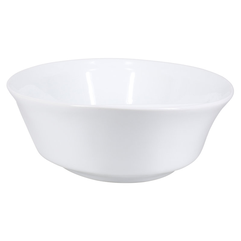 White Ceramic 10.5" Divided Oval Chips and Dip Serving Bowl