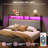Storage Upholstered Headboard Metal Headboard With Charging Station LED Light And USB Port-1503872572-1503872574