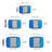 Luggage Packing Organization Cubes 5 Pack, Blue, 2 Small, 2 Medium, 1 Large